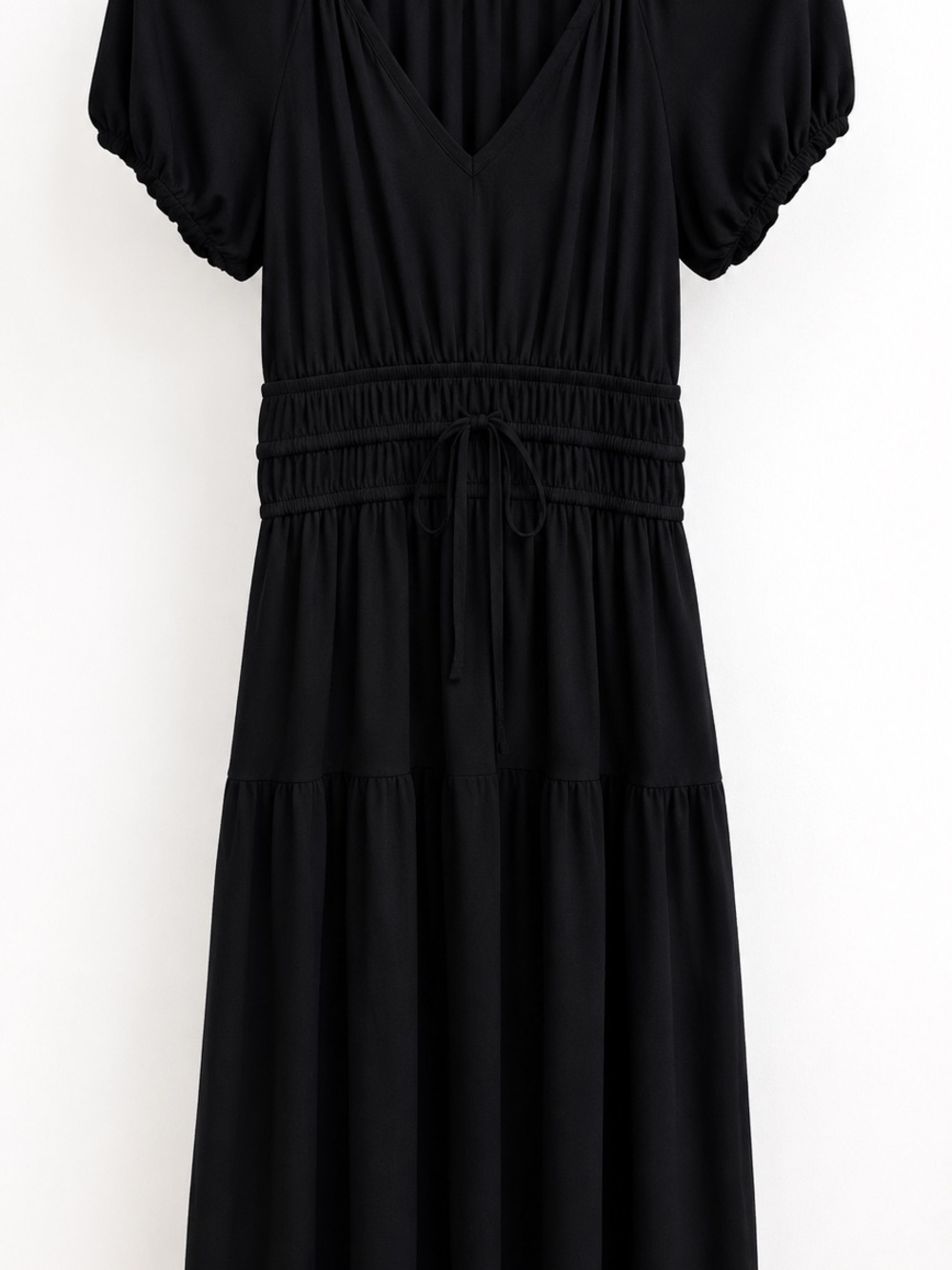 Universal Thread Black V-Neck Smocked Waist Maxi Dress
